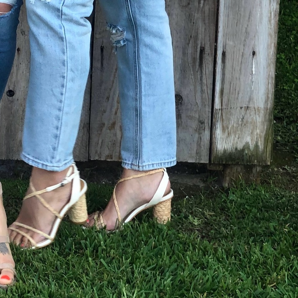Dolce Vita Cream and Tan Strappy Sandals